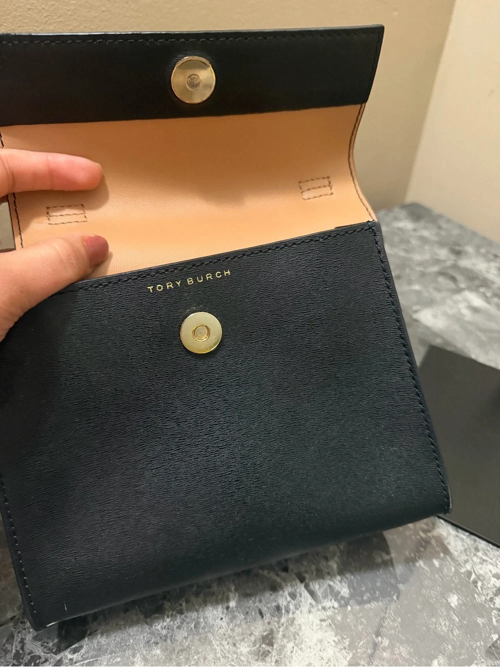 Tory Burch Black Leather Top-Handle Crossbody Bag - Picture 10 of 10